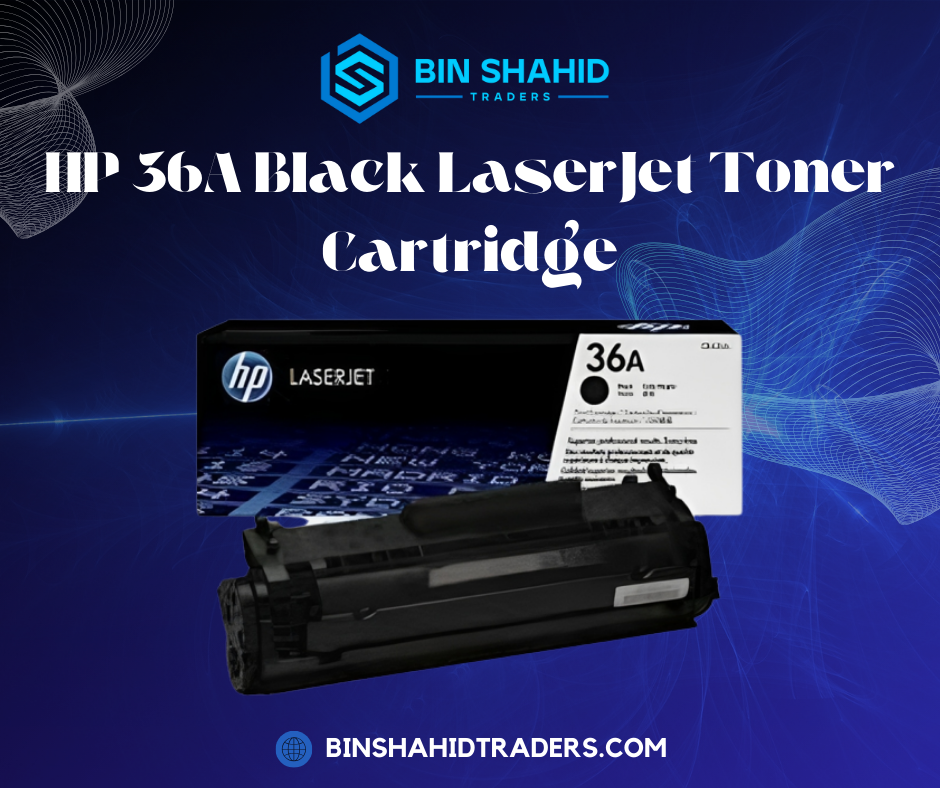 HP 36A Black Original LaserJet Toner Cartridge, CB436A